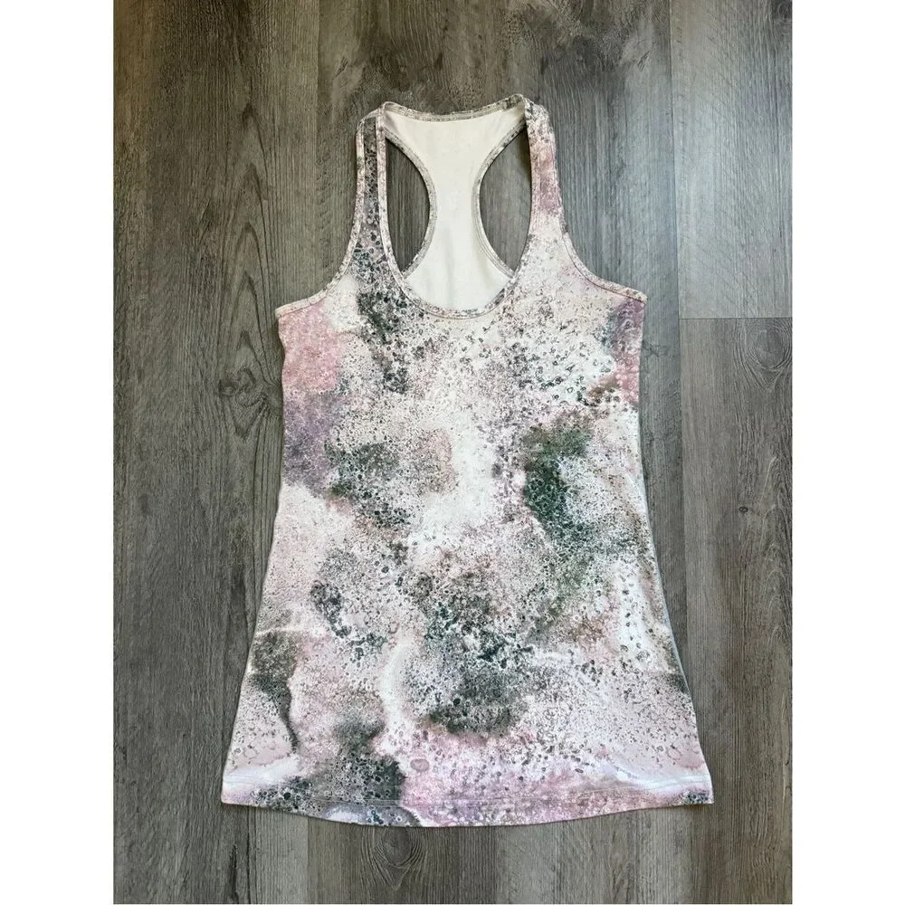 Lululemon Cool Racerback Tank Top Sugar Crush Multi 6 Workout